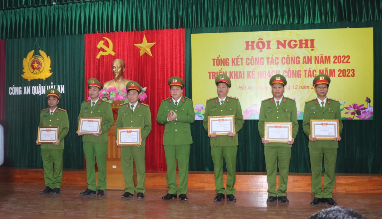 Công an quận Hải An: Tổng kết công tác Công an năm 2022, triển khai kế hoạch công tác năm 2023